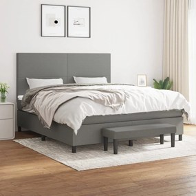 ΚΡΕΒΑΤΙ BOXSPRING ΜΕ ΣΤΡΩΜΑ ΣΚΟΥΡΟ ΓΚΡΙ 180X200 ΕΚ ΥΦΑΣΜΑΤΙΝ 3136454