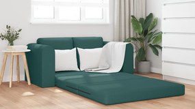 vidaXL Σαλονάκι Κρεβάτι 2 σε 1 Σκούρο Πράσινο 148x71x83 cm Υφάσματος
