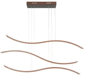 Φωτιστικό Οροφής 77-8130 Led 120cm Waves Coffee Brown Homelighting Aluminum,Acrylic