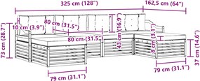 vidaXL Σειρά Καναπέ Εξωτερικού 6 pcs Λευκό και Μπεζ