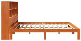 vidaXL Κρεβάτι Βιβλιοθήκη Χωρίς Στρώμα 180x200 εκ Μασίφ Ξύλο Πεύκου