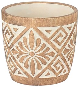 Κασπώ Ανάγλυφο 06-00-24500 Φ17,5x16cm Brown-Ecru Marhome Ceramic