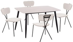 ΣΕΤ ΤΡΑΠΕΖΑΡΙΑΣ 5ΤΜΧ RAVEN HM21067.01 ΚΕΡΑΜΙΚΟ TOP ΛΕΥΚΟ ΜΑΡΜΑΡΟ--ΜΕΤΑΛΛΟ
