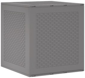 vidaXL Κουτί Αποθήκευσης Κήπου Ανοιχτό Γκρι 55x53x57 cm PP