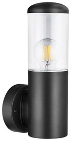 Adeleq Απλίκα PC Κύλινδρος Up Φ91Mm H30Cm Ντουί Ε27 Ip44 Γραφίτης 9-911