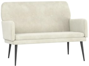 vidaXL Πάγκος Κρεμ 108x79x79 εκ. Βελούδινος
