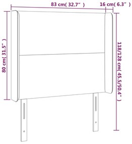 ΚΕΦΑΛΑΡΙ ΚΡΕΒΑΤΙΟΥ LED TAUPE 83X16X118/128ΕΚ. ΥΦΑΣΜΑΤΙΝΟ 3123746