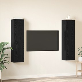vidaXL Σετ επίπλου τηλεόρασης 4 pcs Μαύρη δρυς 30.5 x 30 x 60 εκ.
