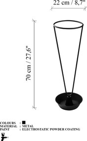 Ομπρελοθήκη Μαύρη SEMSIYE 22x22x70