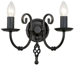 Απλίκα Φωτιστικό Τοίχου 2xE14 Artisan Elstead Lighting-ART2-BLACK-Μαύρο ART2-BLACK