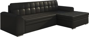 Γωνιακός καναπές Comfort-Δεξιά-Μαύρο