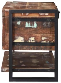 vidaXL Κουτί αποθήκευσης Πολύχρωμο Μασίφ ανακυκλωμένο ξύλο