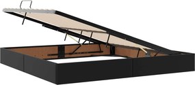 vidaXL Κρεβάτι Οθωμανικού Τύπου Μαύρο 200 x 200 cm Τεχνητό Δέρμα