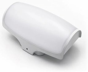 Adeleq LED Απλίκα Αλουμινίου 132x225mm 12W 3000K IP-54 Λευκή 3-89570