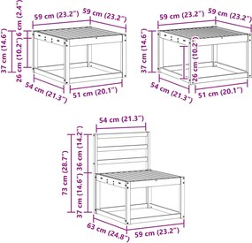 vidaXL Σειρά Καναπέ Εξωτερικού 6 pcs Φυσικό