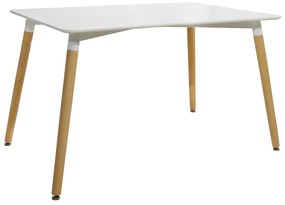 ΤΡΑΠΕΖΙ MINIMAL HM008.01 ΛΕΥΚΟ MDF, ΞΥΛΙΝΑ ΠΟΔΙΑ ΟΞΙΑ, 120Χ80X73Υ ΕΚ.