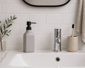 Δοχείο Κρεμοσάπουνου Stoneware 350ml 9x6x19.5cm Cool Grey 5U MRShome