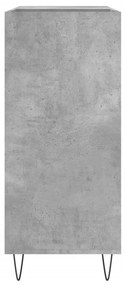 vidaXL Δισκοθήκη Γκρι Σκυροδέματος 84,5 x 38 x 89 εκ από Επεξεργ. Ξύλο