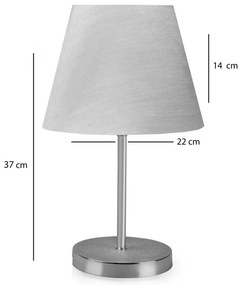 Επιτραπέζιο φωτιστικό PWL-1074 pakoworld Ε27 μπεζ-χρυσό Φ22x37εκ