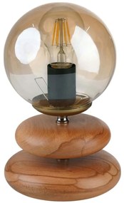 Φωτιστικό Επιτραπέζιο 534LUN5206 Φ16x28cm 1xE27 40W Honey-Oak Opviq