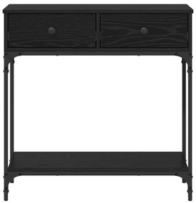 vidaXL Τραπέζι Κονσόλας Μαύρη Δρύς 75x34.5x75 cm Επεξεργασμένο Ξύλο