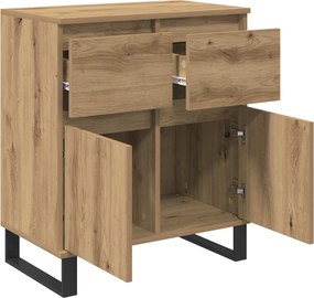 vidaXL Πλαϊνό γραφείο με συρτάρι Artisan Oak 60 x 35 x 70 cm