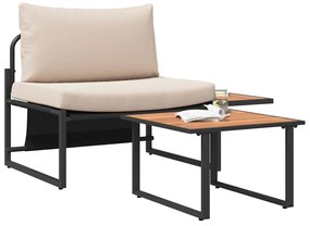 vidaXL Σετ Καναπέ Κήπου 2 pcs Taupe Ατσάλι