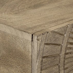 Τραπέζι Κονσόλα 90 x 30 x 76 εκ. από Μασίφ Ξύλο Μάνγκο/Σίδερο - Καφέ