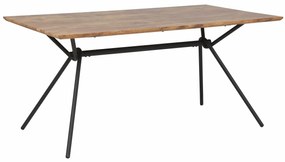 Τραπέζι Berwyn 1338, Μαύρο, Σκούρο ξύλο, 75x90x160cm, 37 kg, Ινοσανίδες μέσης πυκνότητας, Μέταλλο | Epipla1.gr
