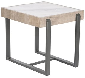 Βοηθητικό Τραπέζι Home ESPRIT Λευκό Γκρι Φυσικό Μέταλλο 50 x 50 x 50 cm