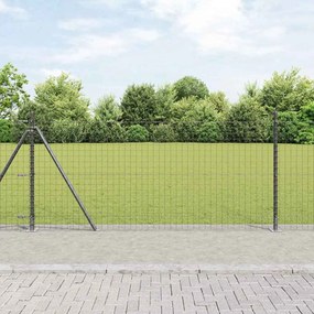 vidaXL Στηλοί Φράχτη με Πλάκες Βάσης 26 Τμχ Ø32mm 90cm Γαλβανισμένο Ατσάλι