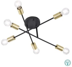 Φωτιστικό Οροφής Μαύρο-Χρυσό Cross 606700632 Trio Lighting-606700632-Μαύρο-Χρυσό 606700632