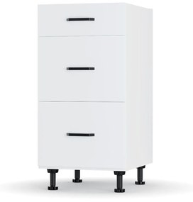 Modest Κάτω Ντουλάπι Συρταριέρα Λευκή 40x48x82cm LD1240M02