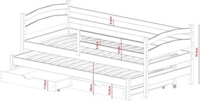 TOSIA 90x200 pine bunk bed Lano Furniture