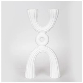 Κηροπήγιο Πολυρεζίν Λευκό 17x5.5x32.5cm 752-26014 Estheti-752-26014-Λευκό 752-26014