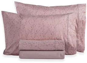 Σετ Σεντόνια Υπέρδιπλα Βαμβακοσατέν Elements - Estia Pink 2x(240×270) + 2x(52×72) - Nef Nef