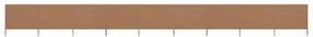 vidaXL Προστατευτικό Αέρα με 9 Πάνελ Taupe 1200 x 120 εκ. Υφασμάτινο
