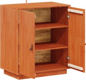 vidaXL Πλαϊνό γραφείο Κερωμένο Καφέ 65,5 x 40 x 75 εκ. Στερεό πεύκο