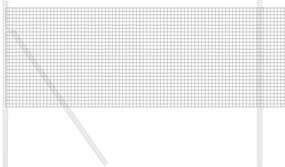 vidaXL Συγκολλητός φράχτης από σύρμα Γκρι