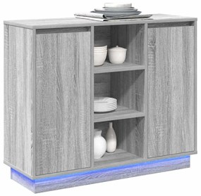 vidaXL Κομοδίνο Γκρίζο Σονομα 90 x 32 x 75 εκ Επεξεργασμένο ξύλο