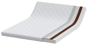 vidaXL Στρώμα με Επίστρωμα Καρύδας Λευκό 200 x 140 cm PU Αφρός