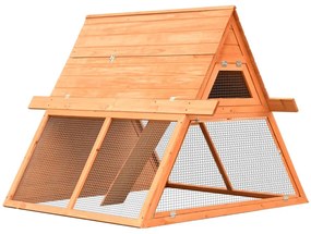 vidaXL Κλουβί Κουνελιών 152x128x108 εκ. από Μασίφ Ξύλο Πεύκου/Ελάτης