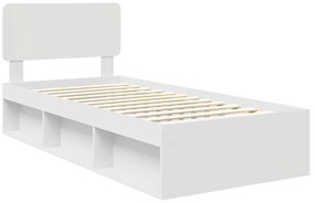 vidaXL Σκελετός Κρεβατιού Λευκό 100 x 200 cm Στερεά ξυλεία πεύκου