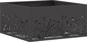 vidaXL Φωτιά Μαύρο 60 x 60 x 30 cm Ατσάλι