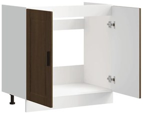 vidaXL Ντουλάπι βάσης νεροχύτη Porto Καφέ Δρυς 80x46x81,5 cm
