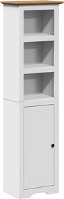 vidaXL Ντουλάπι μπάνιου BODO Λευκό και καφέ 44x30x160 cm