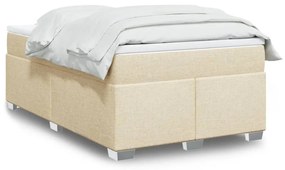 Κρεβάτι Boxspring με Στρώμα Κρεμ 120x200 εκ. Υφασμάτινο - Κρεμ