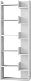 Βιβλιοθήκη Oppa Megapap χρώμα λευκό 60x22x162εκ.