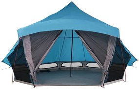 vidaXL Τέντα Tipi για 10 άτομα, αδιάβροχη σε μπλε χρώμα