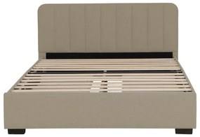 Κρεβάτι διπλό Veloty ύφασμα μπεζ με συρτάρια 150x200εκ 160x212.5x92 εκ.